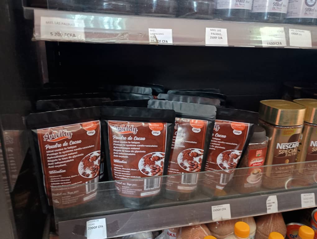Sachets 200g en rayon de supermarché